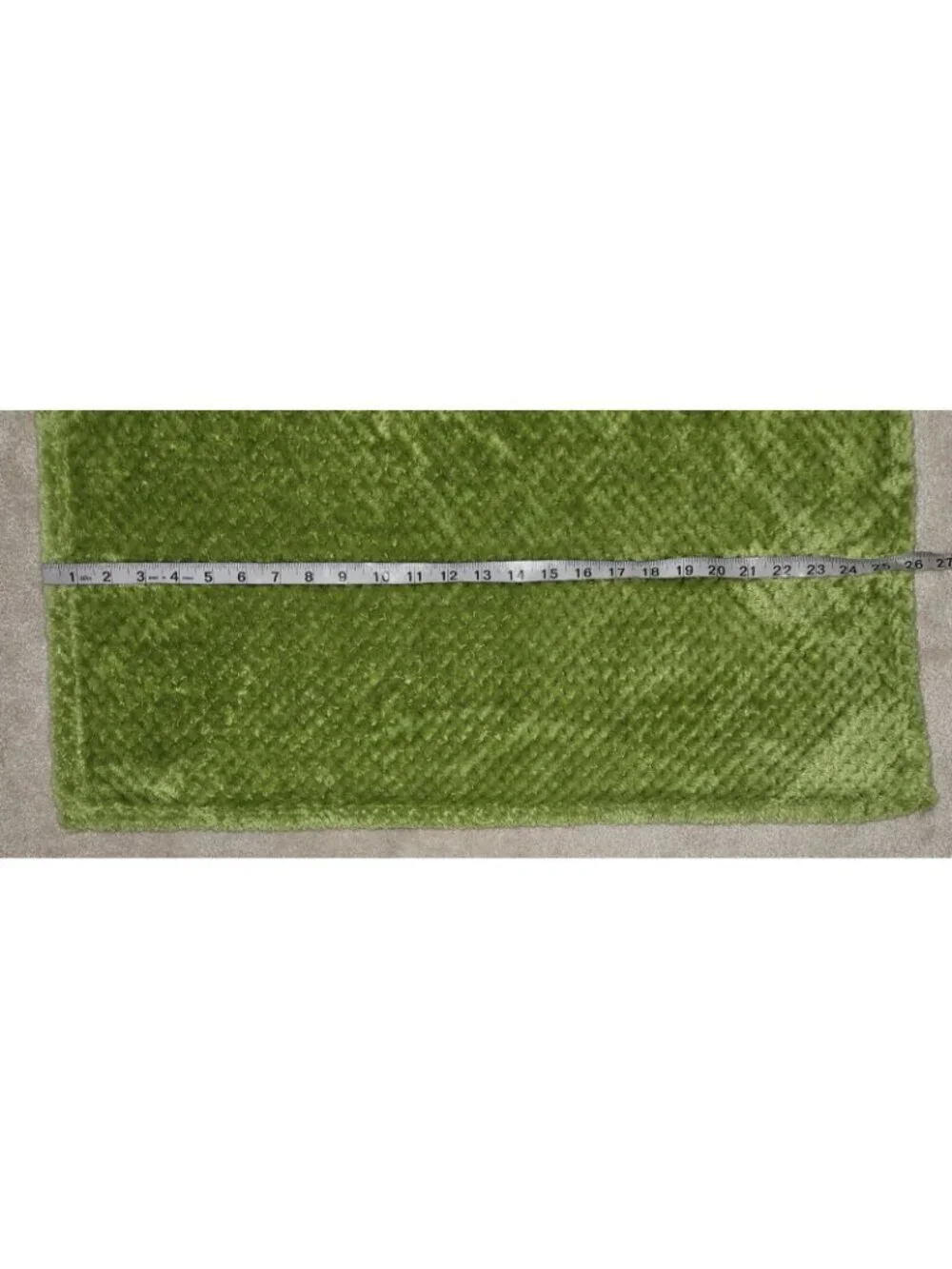 Solid Green Fleece Baby Blanket Waffle Weave 26x38